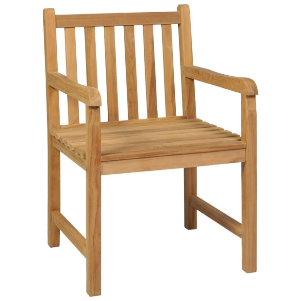 5 Piece Garden Dining Set Solid Teak Wood Image 4