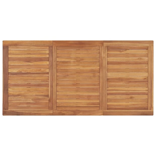 5 Piece Garden Dining Set Solid Teak Wood Image 10