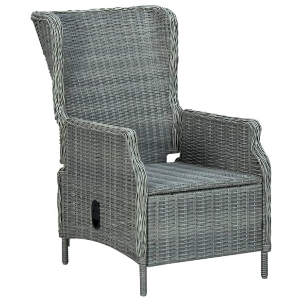 3 Piece Garden Lounge Set With Cushions Poly Rattan Light Grey Image 9