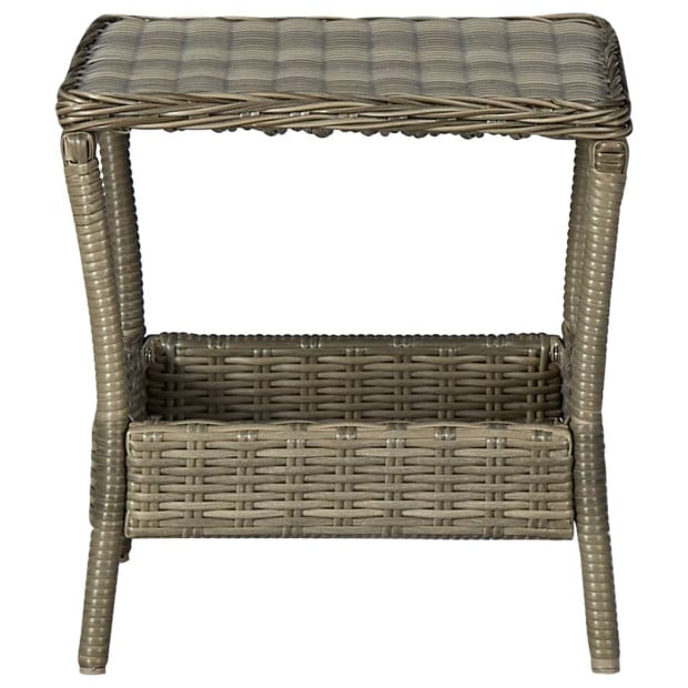3 Piece Garden Lounge Set With Cushions Rattan Brown Image 4