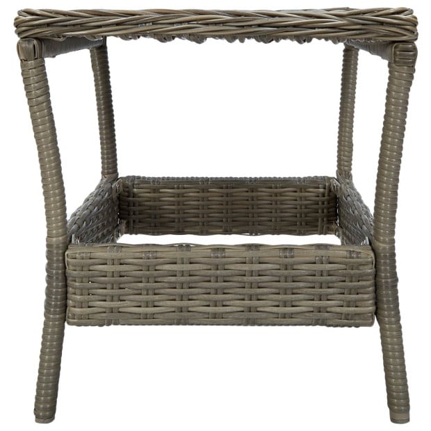 3 Piece Garden Lounge Set With Cushions Rattan Brown Image 5