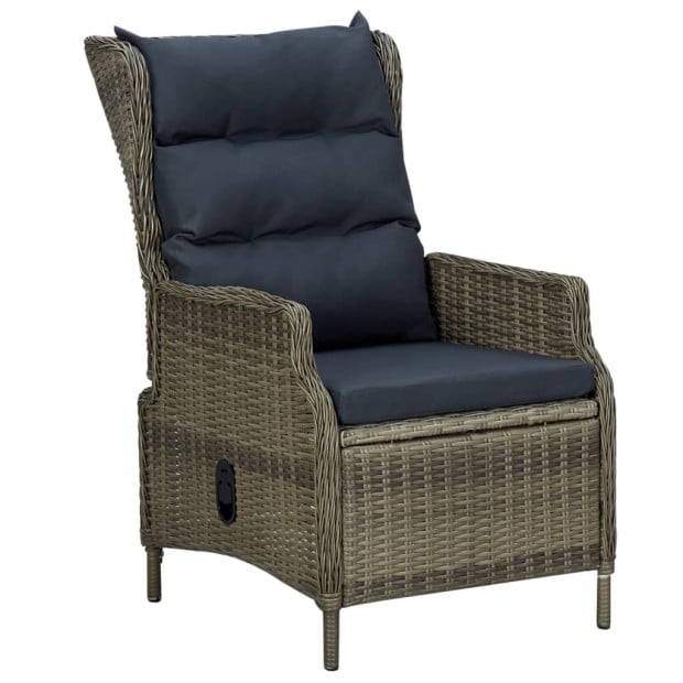 3 Piece Garden Lounge Set With Cushions Rattan Brown Image 8