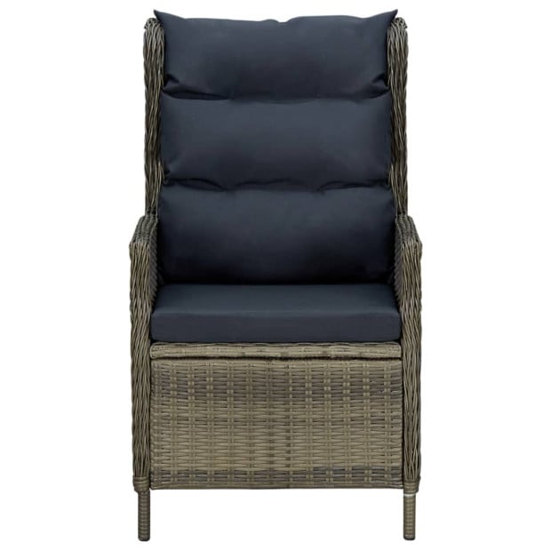 3 Piece Garden Lounge Set With Cushions Rattan Brown Image 10