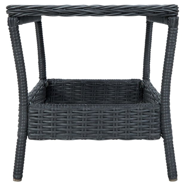 2 Piece Garden Lounge Set With Cushions Poly Rattan Dark Grey Image 5