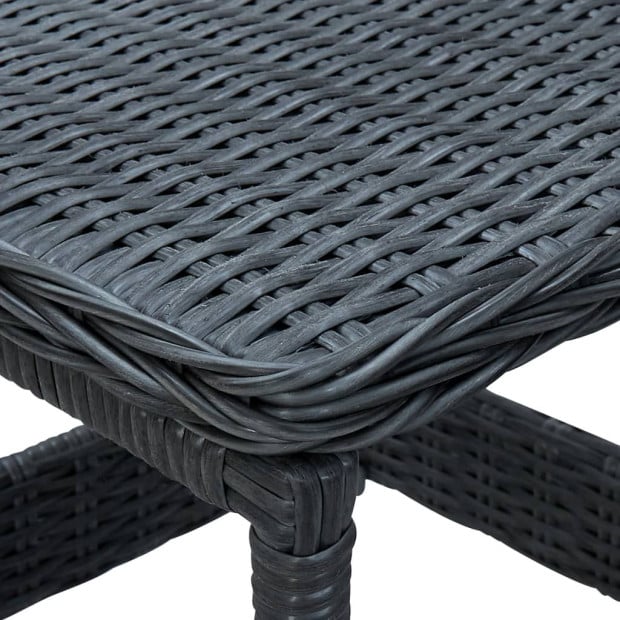 2 Piece Garden Lounge Set With Cushions Poly Rattan Dark Grey Image 6