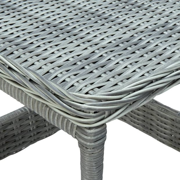 2 Piece Garden Lounge Set With Cushions Rattan Light Grey Image 5
