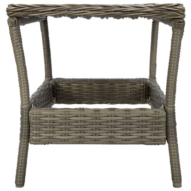 2 Piece Garden Lounge Set With Cushions Rattan Brown Image 4