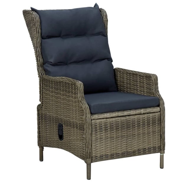 2 Piece Garden Lounge Set With Cushions Rattan Brown Image 7