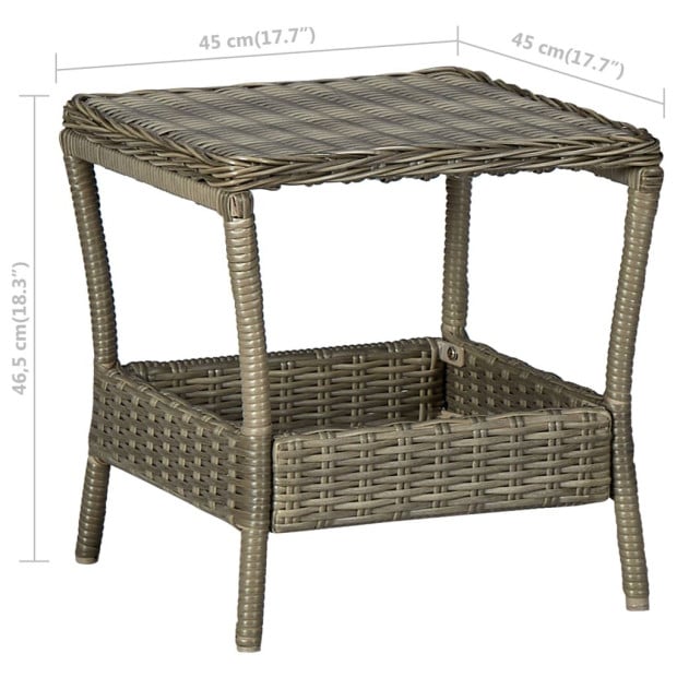 2 Piece Garden Lounge Set With Cushions Rattan Brown Image 8