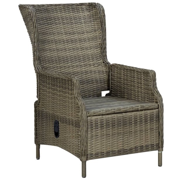 2 Piece Garden Lounge Set With Cushions Rattan Brown Image 11