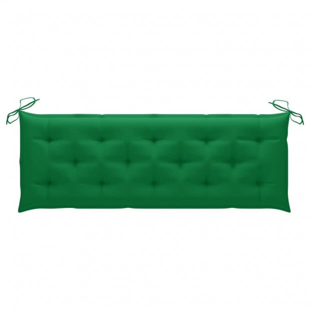 Batavia Bench With Green Cushion 150 Cm Solid Teak Wood Image 4