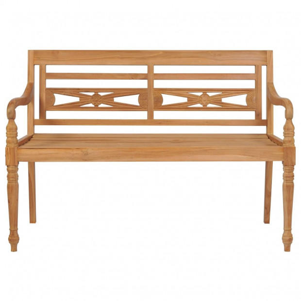 Batavia Bench With Green Cushion 150 Cm Solid Teak Wood Image 7
