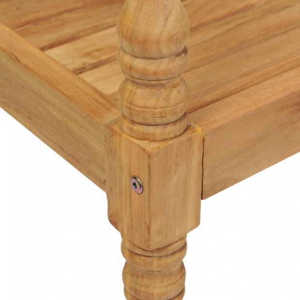 Batavia Bench With Green Cushion 150 Cm Solid Teak Wood Image 9