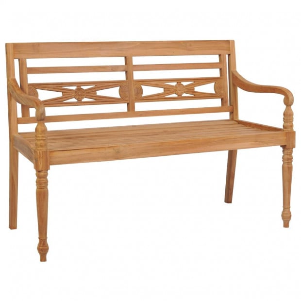 Batavia Bench With Red Cushion 150 Cm Solid Teak Wood Image 6