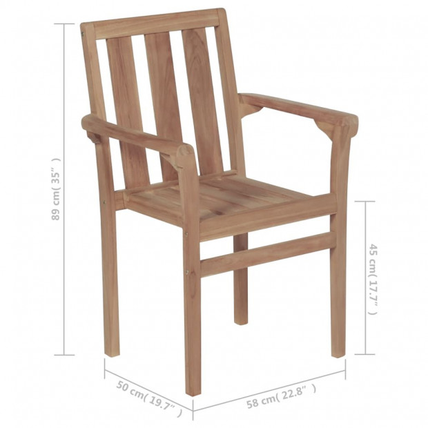 Garden Chairs 2 Pcs With Cushions Solid Teak Wood Image 11