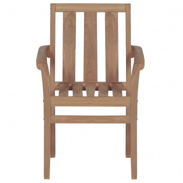Garden Chairs 2 Pcs With Cushions Solid Teak Wood Image 5