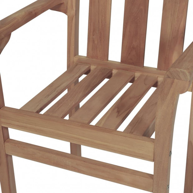 Garden Chairs 2 Pcs With Cushions Solid Teak Wood Image 6