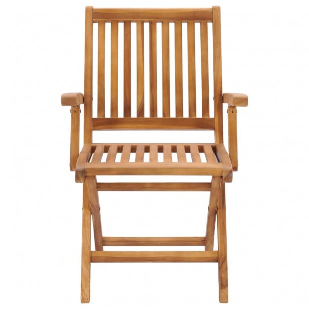 Garden Chairs with Armrest 2 Pcs Anthracite Cushions Solid Teak Wood Image 4