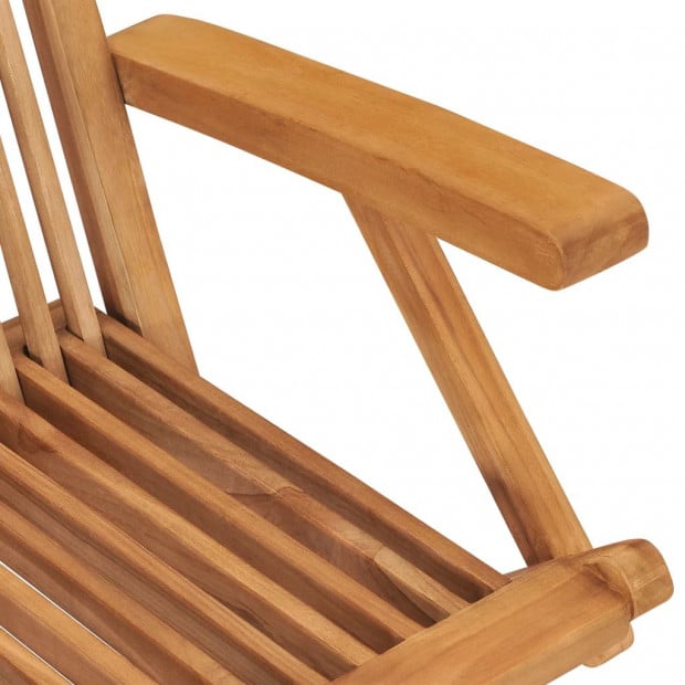 Garden Chairs With Anthracite Cushions 2 Pcs Solid Teak Wood Image 7