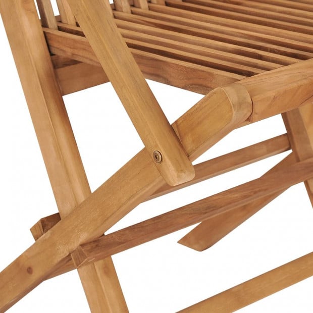 Garden Chairs With Anthracite Cushions 2 Pcs Solid Teak Wood Image 8