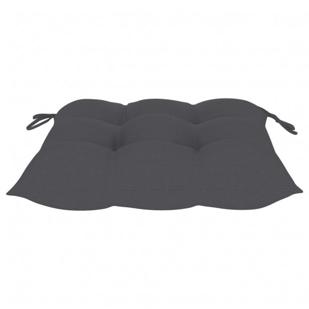 Garden Chairs With Anthracite Cushions 3 Pcs Solid Teak Wood Image 6