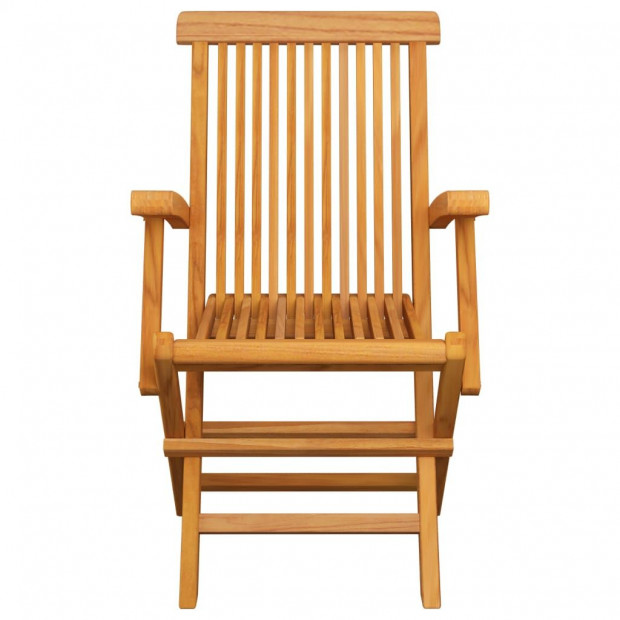 Garden Chairs With Anthracite Cushions 3 Pcs Solid Teak Wood Image 10