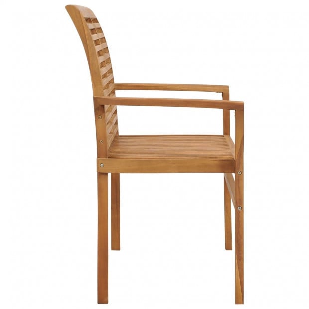 Garden Bench With Beige Cushion 112 Cm Solid Teak Wood Image 4
