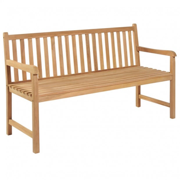Garden Bench With Light Blue Cushion 150 Cm Solid Image 2