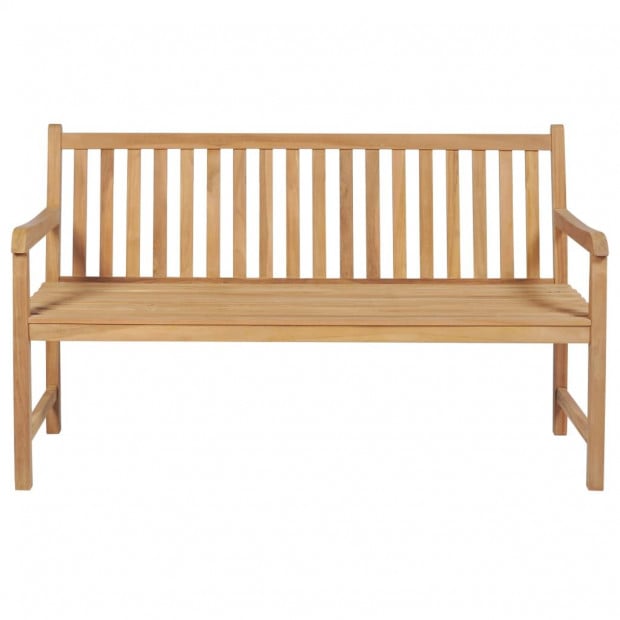 Garden Bench With Light Blue Cushion 150 Cm Solid Image 3