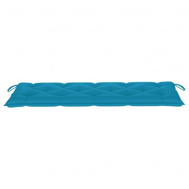 Garden Bench With Light Blue Cushion 150 Cm Solid Image 8