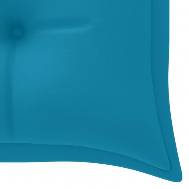 Garden Bench With Light Blue Cushion 150 Cm Solid Image 9