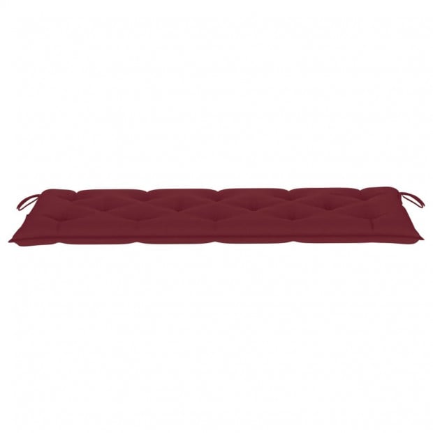 Garden Bench With Wine Red Cushion 150 Cm Solid Image 8