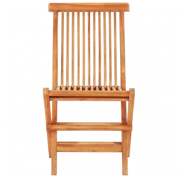 3 Piece Bistro Set With Cream White Cushions Solid Teak Wood Image 4