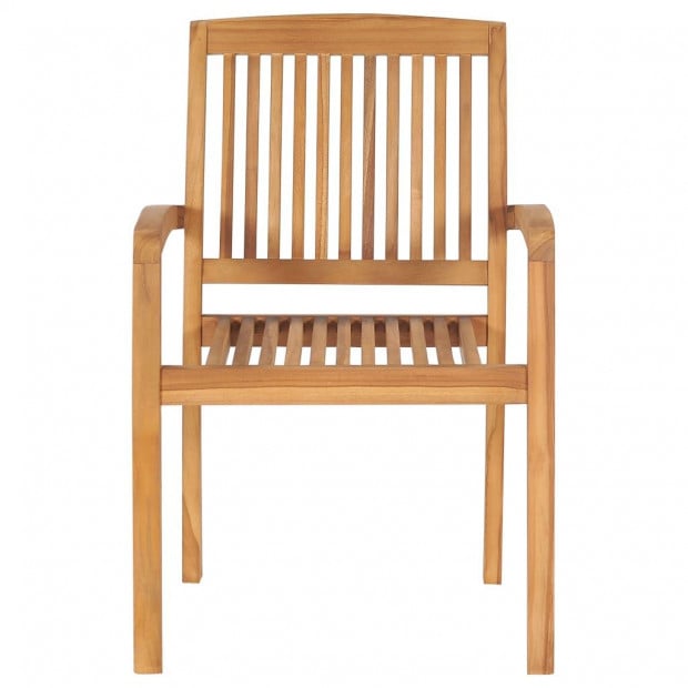 Garden Chairs With Grey Cushions 2 Pcs Solid Teak Wood Image 6