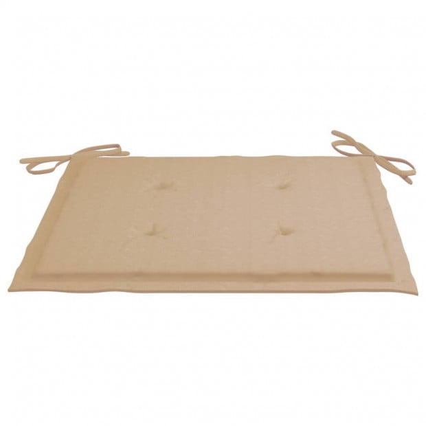 Garden Chairs 2 Pcs With Beige Cushions Solid Teak Wood Image 10