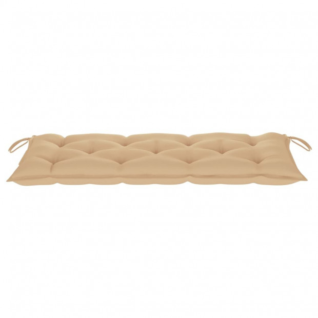 Garden Bench With Cushion Solid Acacia Wood 120 Cm Image 6