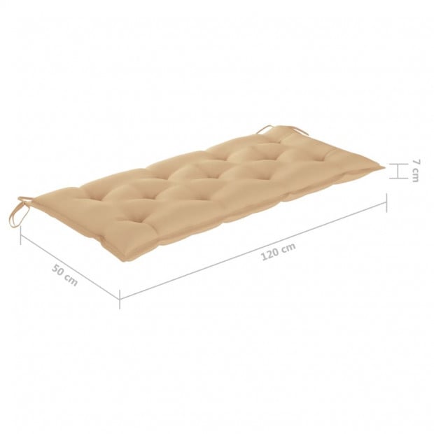 Garden Bench With Cushion Solid Acacia Wood 120 Cm Image 10