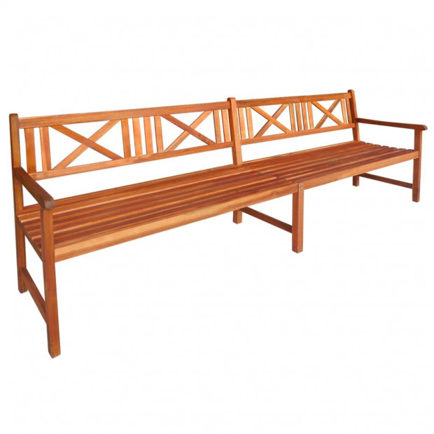 Garden Bench With Cushions 240 Cm Solid Acacia Wood Image 2