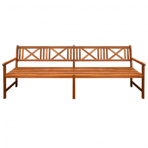 Garden Bench With Cushions 240 Cm Solid Acacia Wood Image 3
