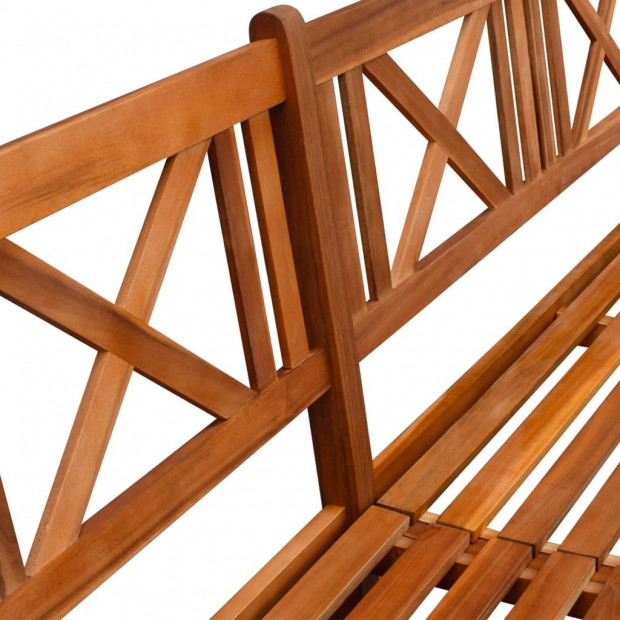 Garden Bench With Cushions 240 Cm Solid Acacia Wood Image 4