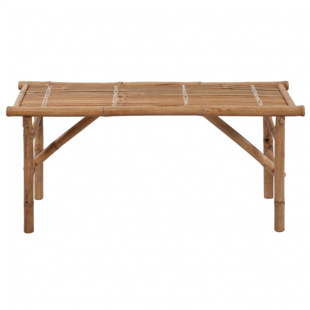 Folding Garden Bench With Cushion Bamboo 118 Cm Image 3