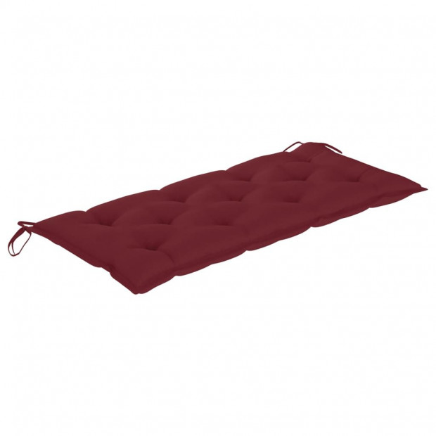 Folding Garden Bench With Cushion Bamboo 118 Cm Image 5