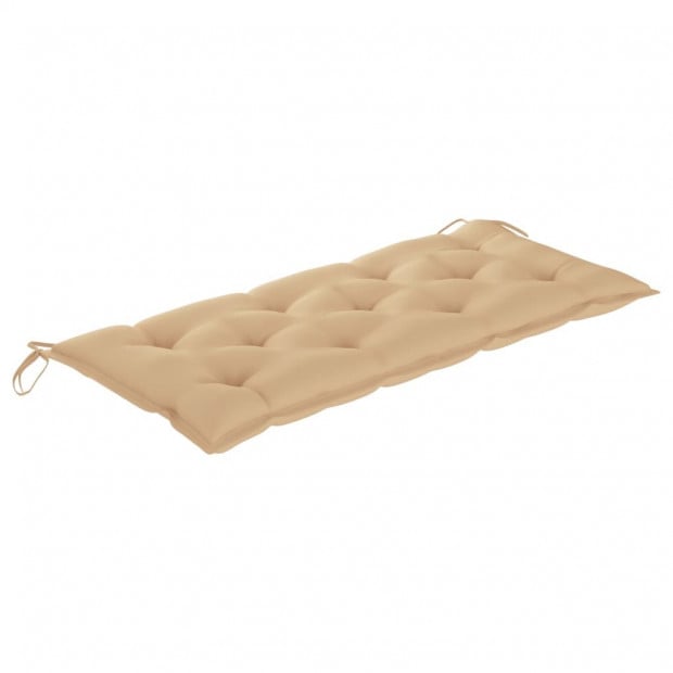 Garden Bench With Cushion Bamboo 120 Cm Image 6