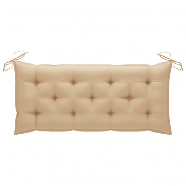 Garden Bench With Cushion Bamboo 120 Cm Image 8