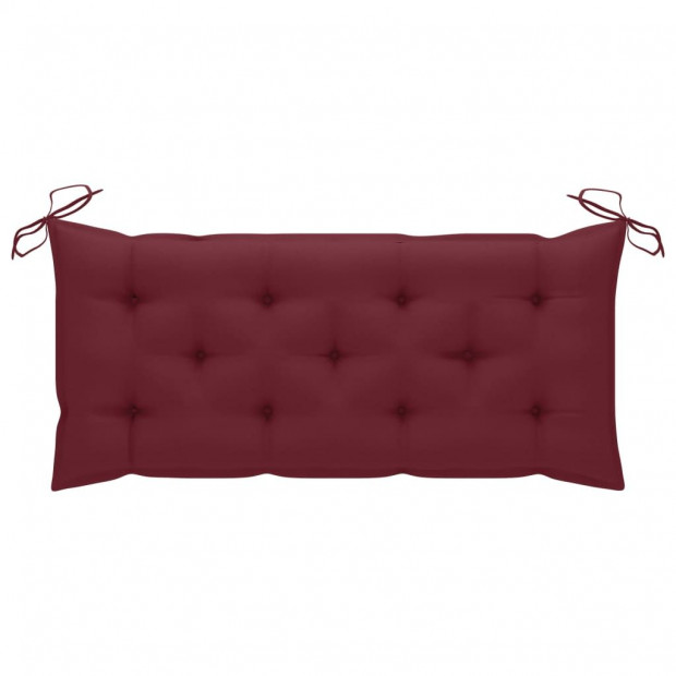 Garden Bench With Cushion Bamboo 120 Cm Image 8