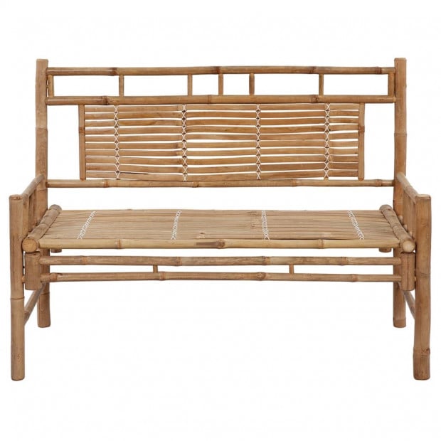Garden Bench With Cushion 120 Cm Bamboo Image 3