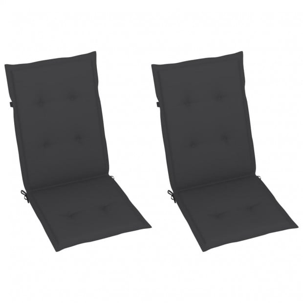 Rocking Chair With Cushions Grey Solid Acacia Wood Image 6