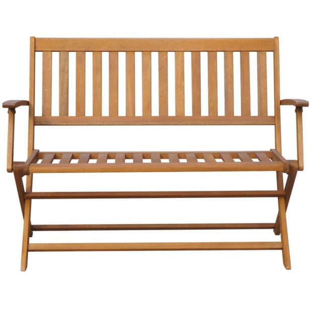 Garden Bench With Cushion Solid Acacia Wood 120 Cm Image 3