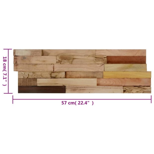 Wall Cladding Panels 10 Pcs 1.03 M² Recycled Teak Wood Image 4