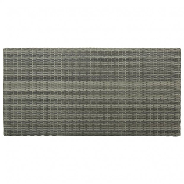 5 Piece Garden Bar Set With Cushions Poly Rattan Grey Image 4